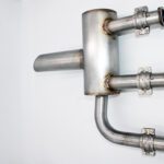 ROCKWELL COMMANDER 114/114A/114B/115 LH MUFFLER COMPLETE WITH RISERS AND CLAMPS PN# 645000-1, 8289-200